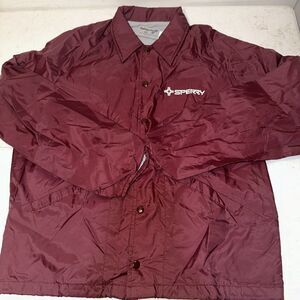 Vtg Sperry Swingster Windbreaker Mens M Maroon Nylon USA 90s Retro Jacket EUC